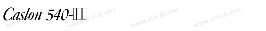 Caslon 540字体转换